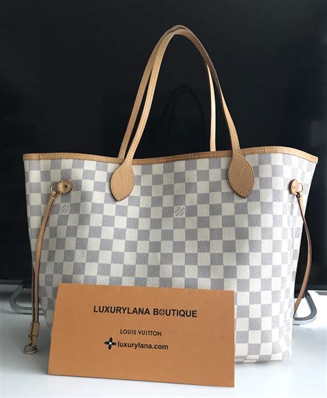 louis vuitton neverfull damier azur black|authentic louis vuitton damier azur.